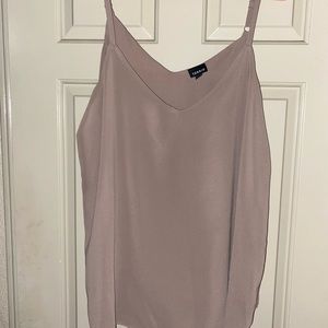 Dark beige flowy spaghetti strap tank top: Torrid, size 2